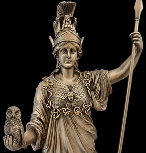 Athene bronzefigur